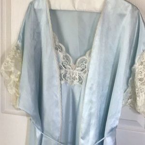 Beautiful blue negligee with lace